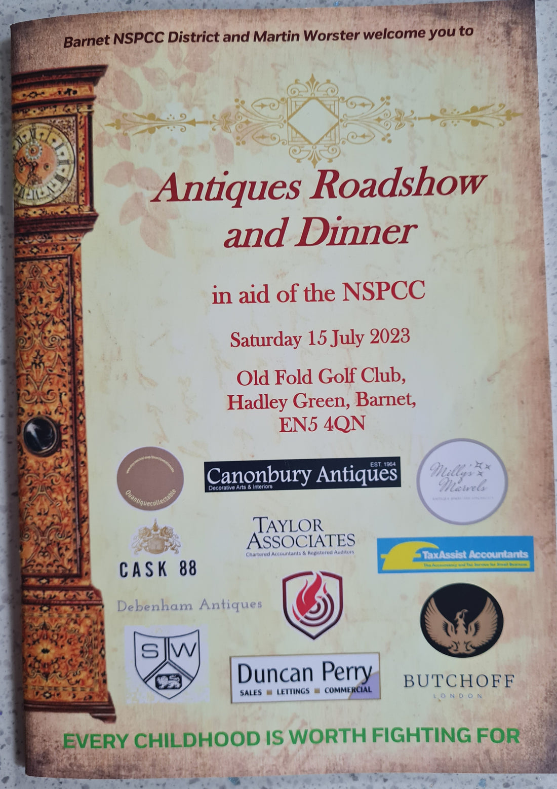 Milly's Marvels Shines at NSPCC Charity Dinner Event