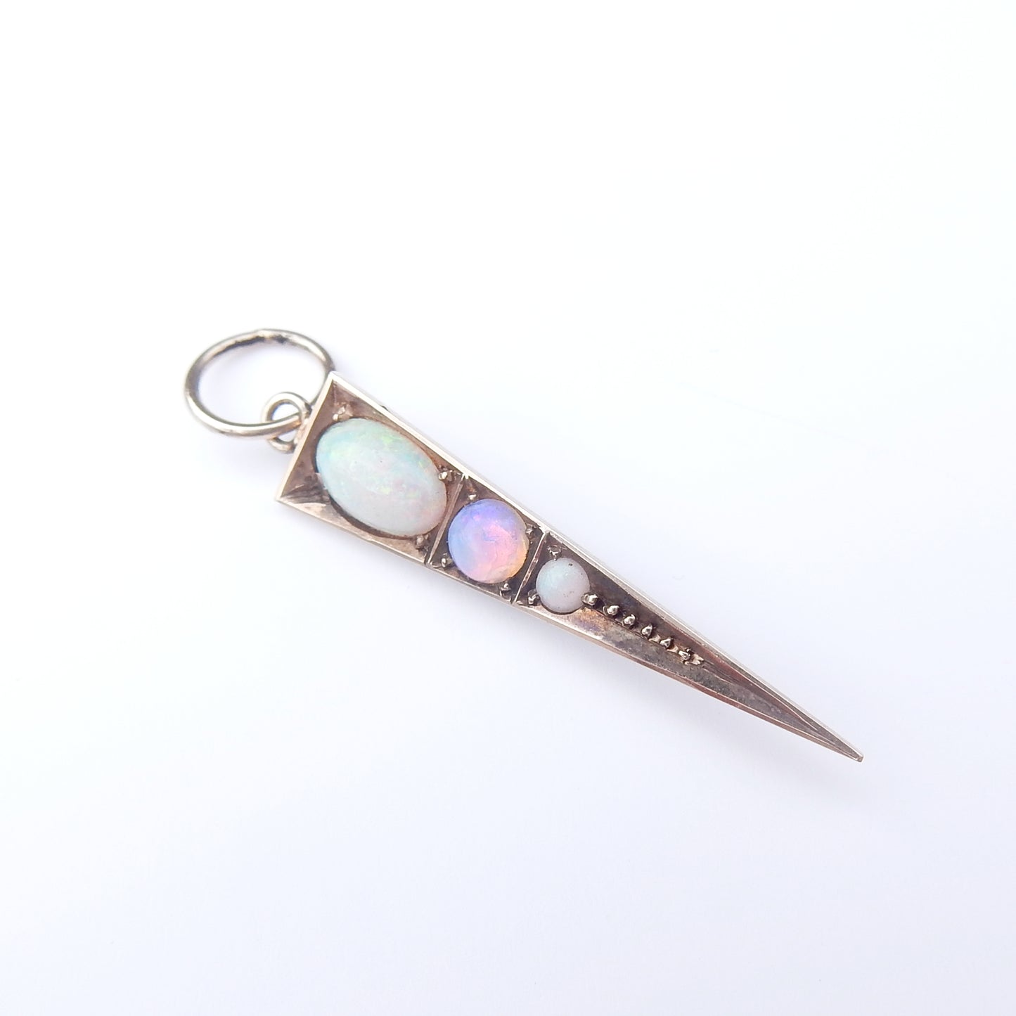 Unusual Victorian 9ct Gold Opal Pendant
