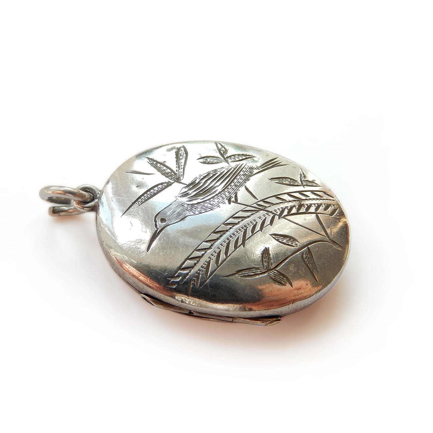 Victorian Sterling Silver Aesthetic Period Swallow Locket