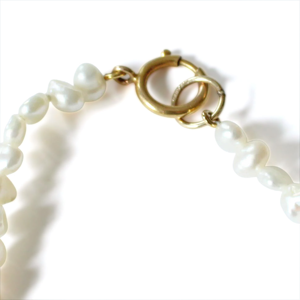Vintage Sea Pearl Necklace with 9ct Bolt Ring Catch