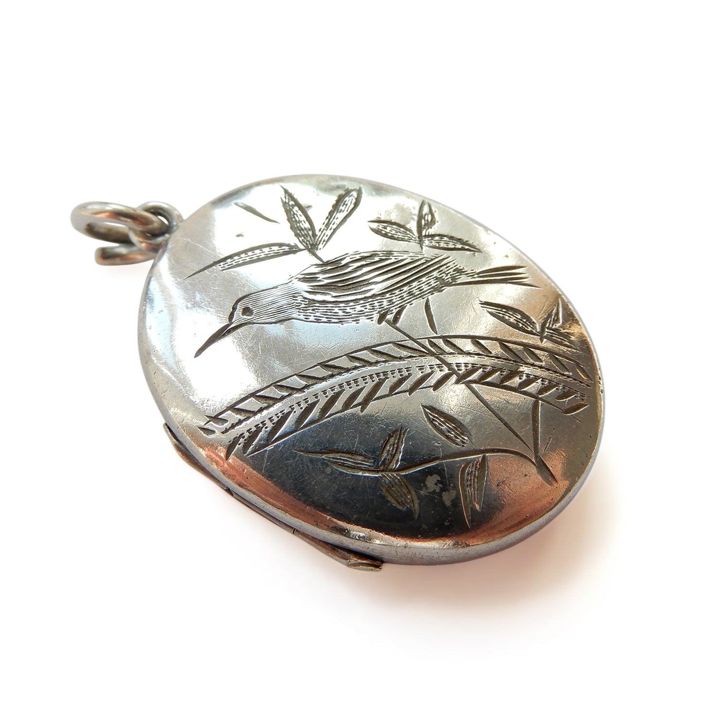 Victorian Sterling Silver Aesthetic Period Swallow Locket