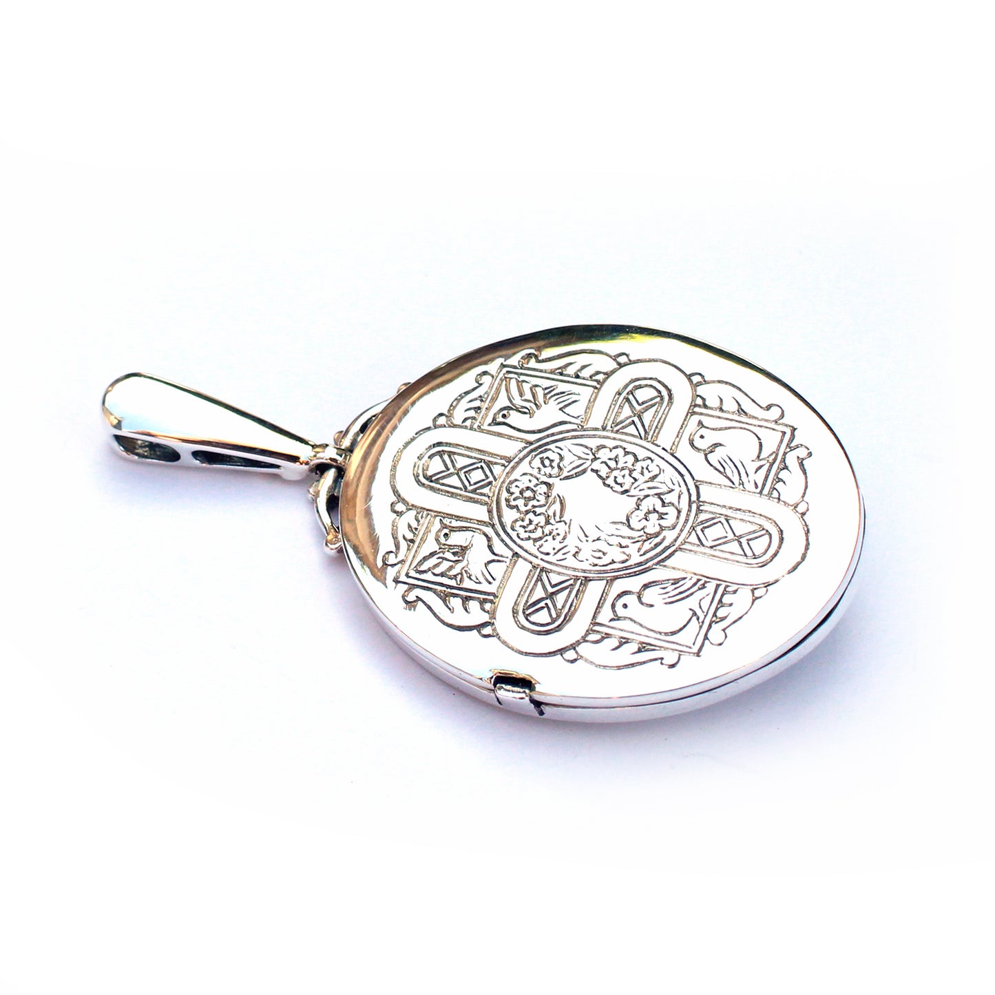 Sterling Silver Victorian Style Opal Locket