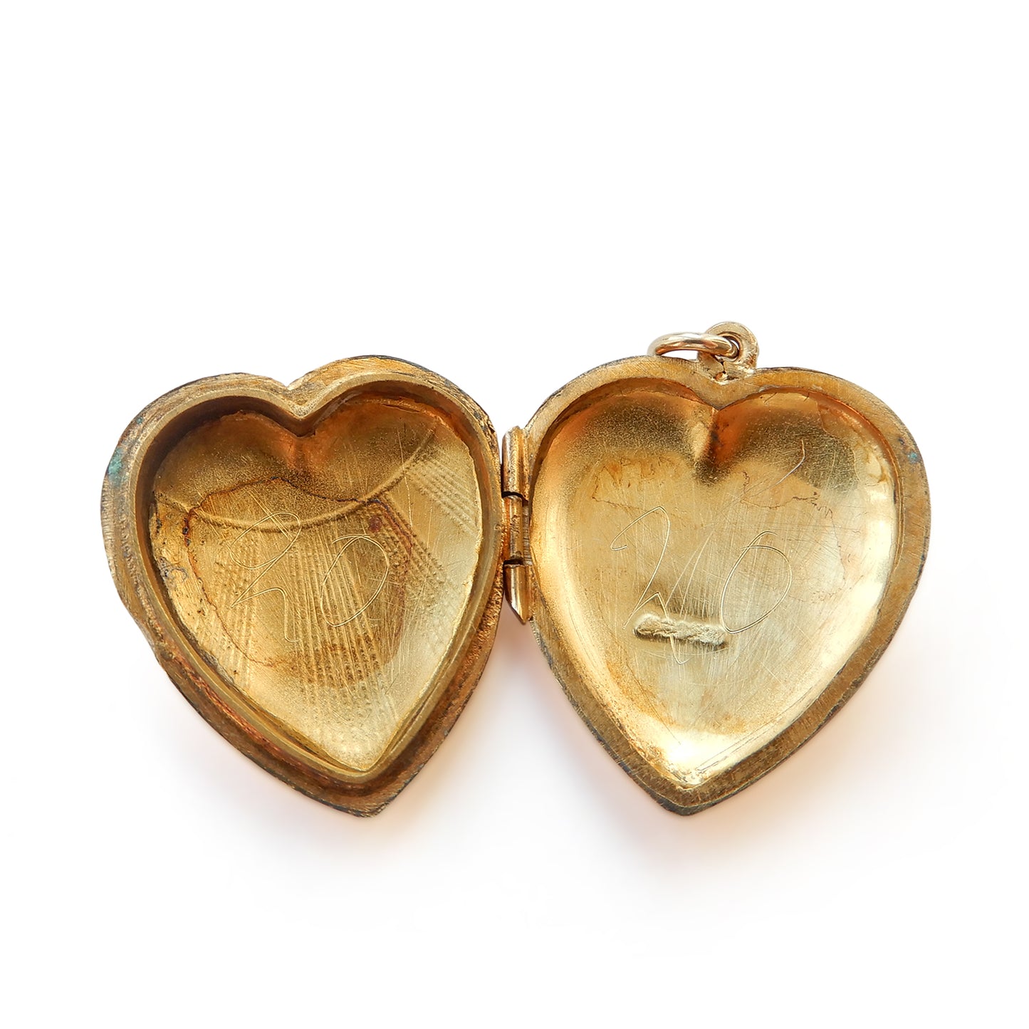 Vintage 9ct Gold on Silver Sunburst Heart Locket