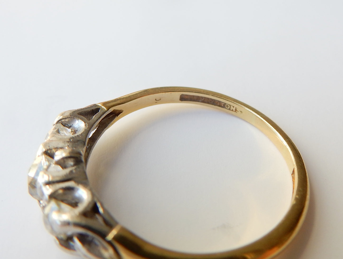 Art Deco 18ct Gold Platinum & Diamond Ring