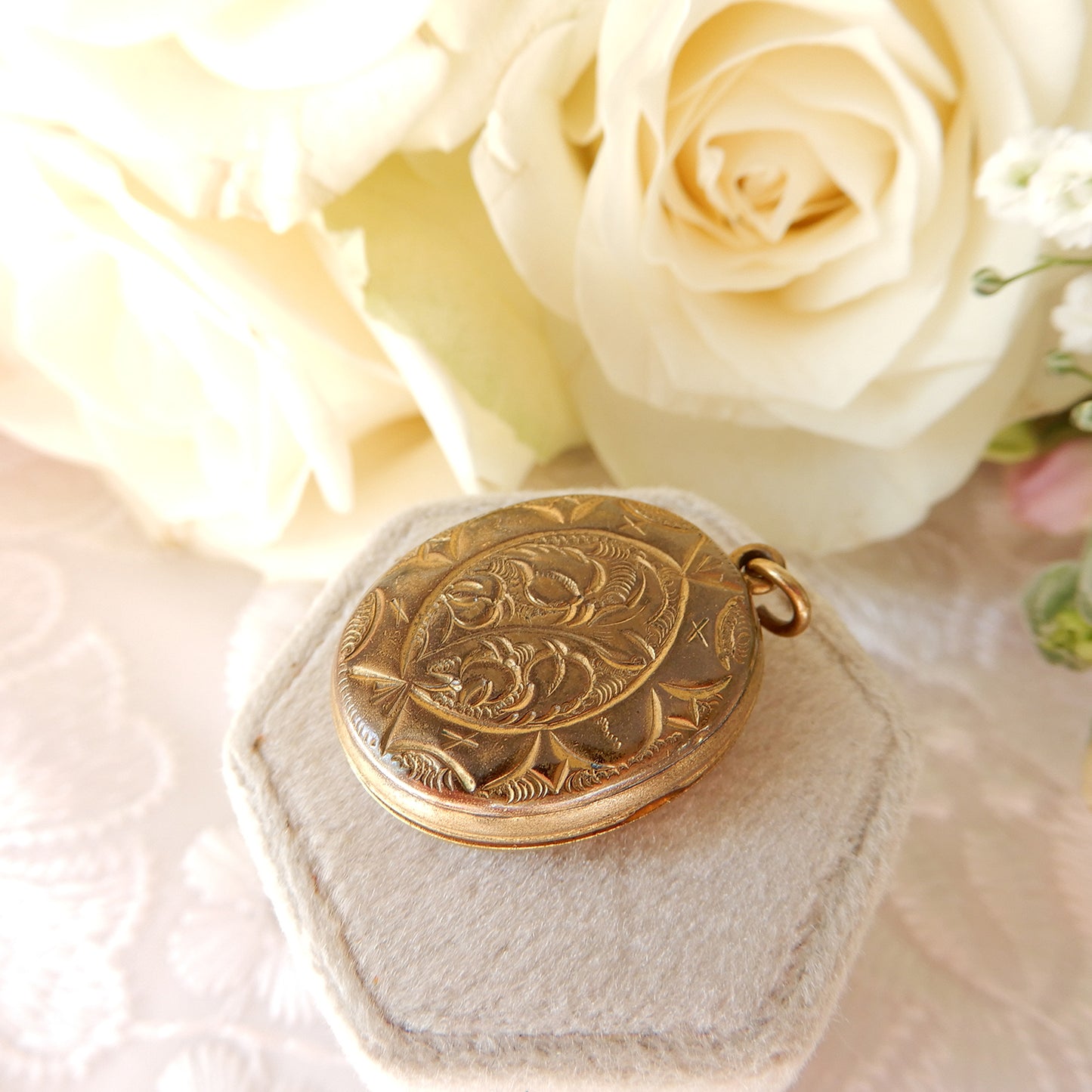 Victorian Rolled Gold Hand Engraved Locket