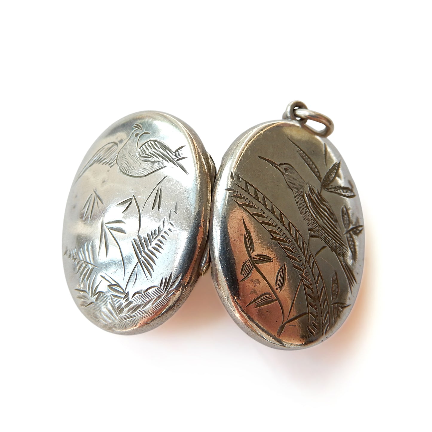 Victorian Sterling Silver Aesthetic Period Swallow Locket