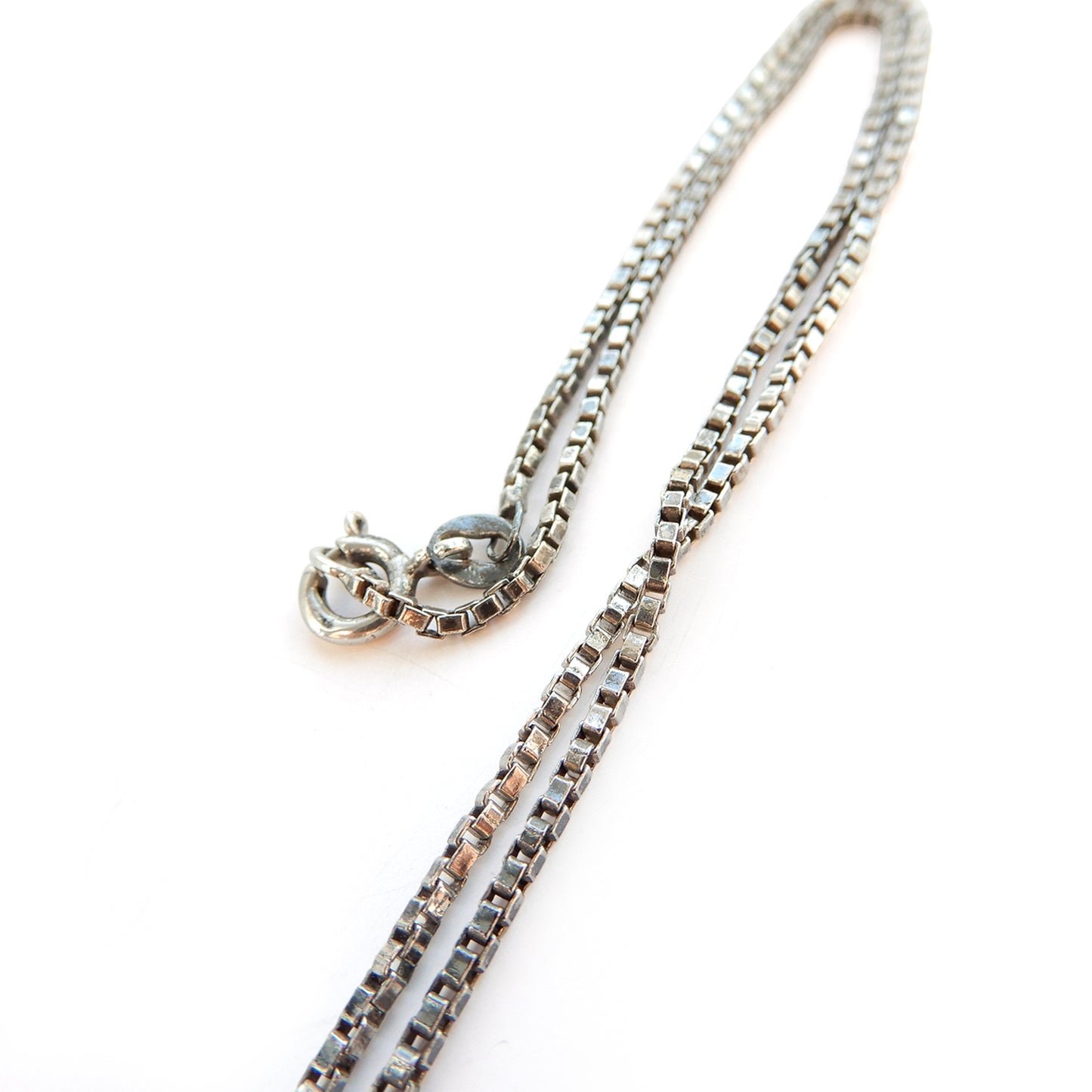 Vintage Sterling Silver K&L Heart Locket with 18inch Box Chain
