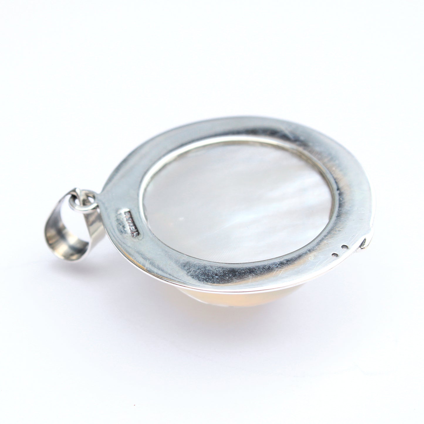 Vintage Sterling Silver Essex Crystal Pendant with White Terrier Dog