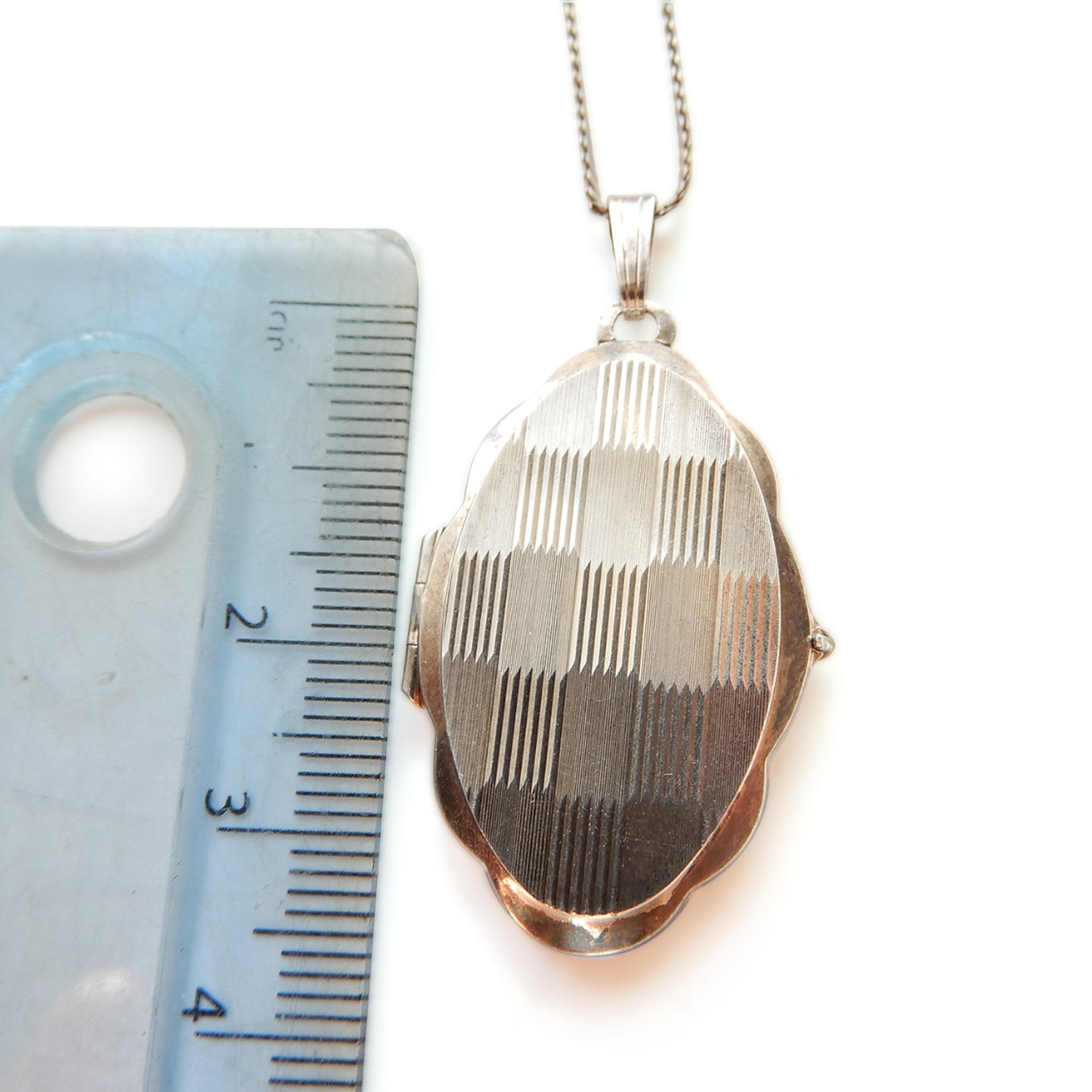 Vintage Sterling Silver K&L Locket with Chain