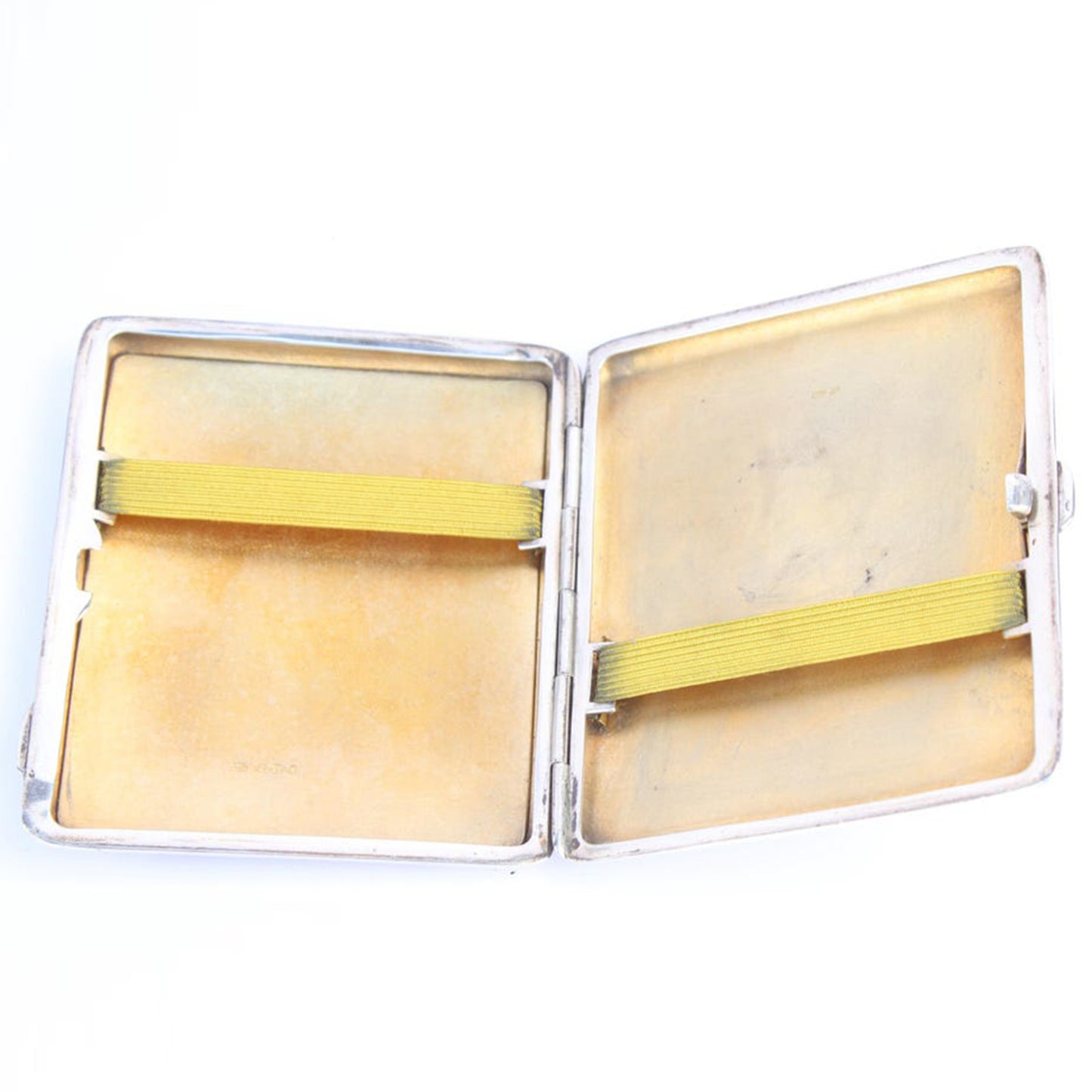Rare 1920s Art Deco Sterling Silver Erotica Enamel Cigarette Case by Joseph Gloster