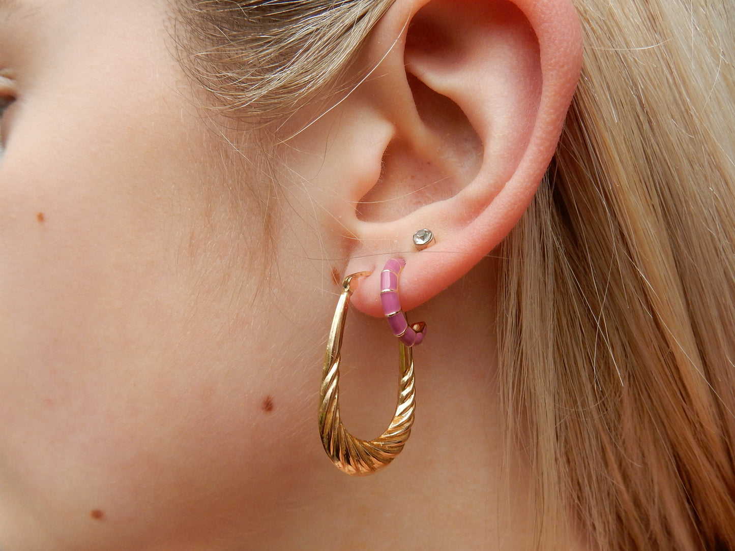 Vintage 9ct Gold Creole Earrings
