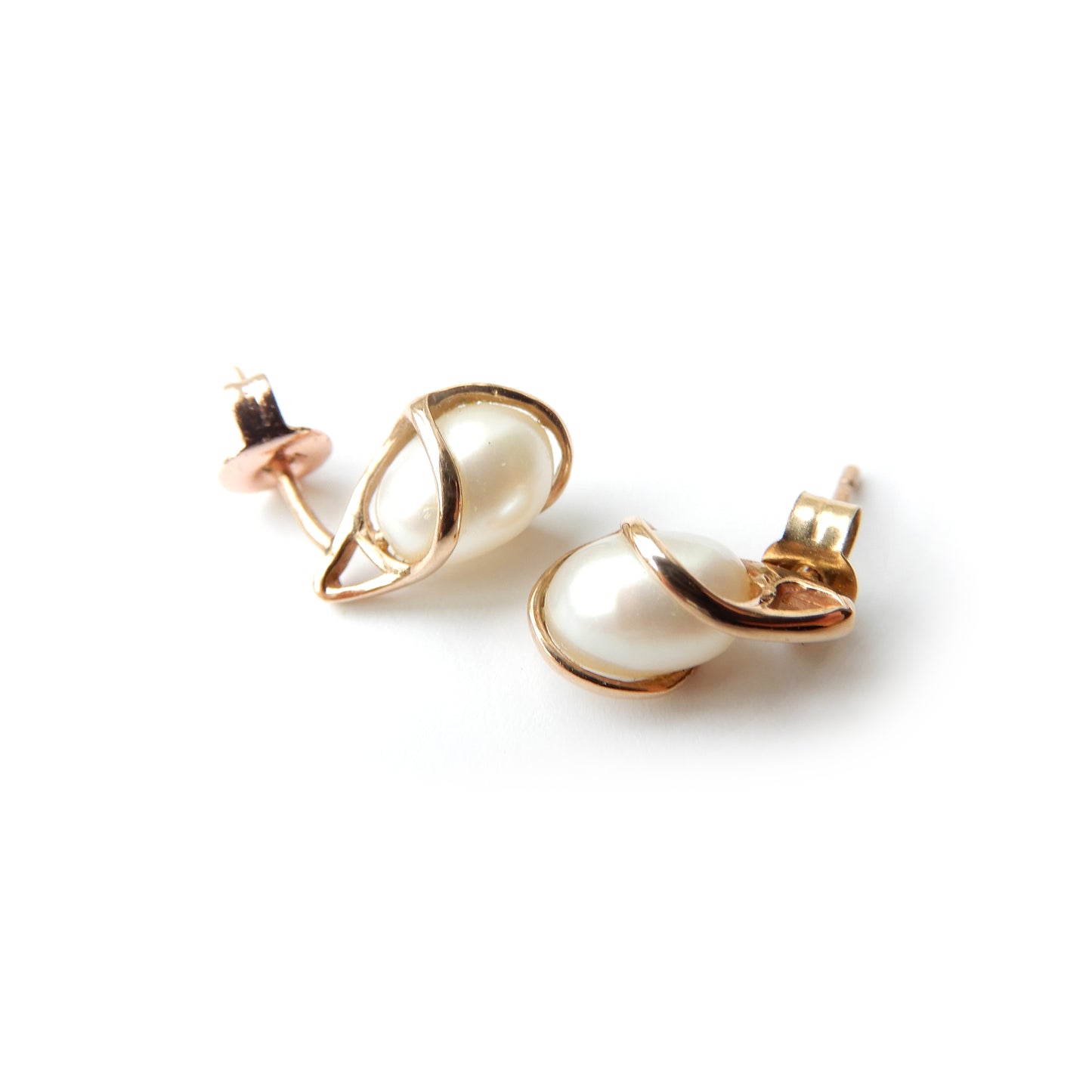 Vintage 9ct Gold Pearl Earrings
