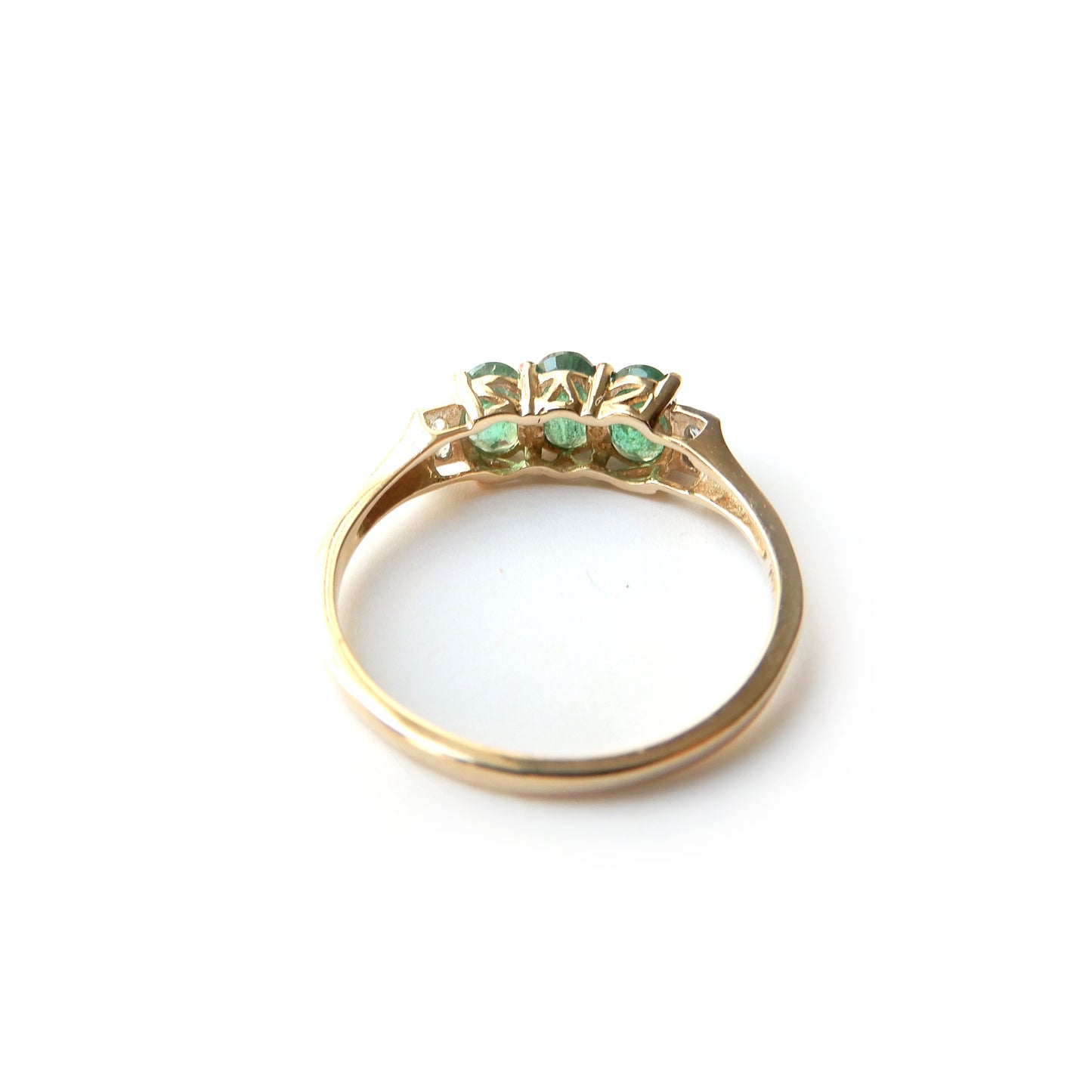 10ct Gold Emerald & Zircon Ring
