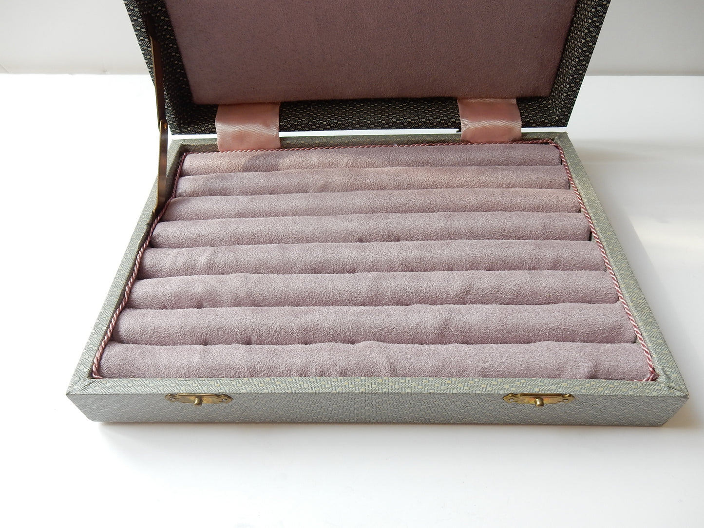 Vintage Pink & Lilac Velvet Multi Ring Box