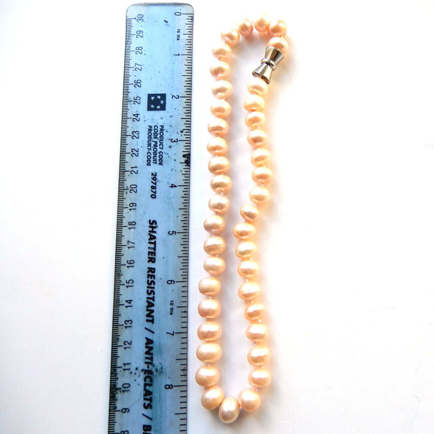 Baroque Pearl Hand Knotted Necklace 18inches