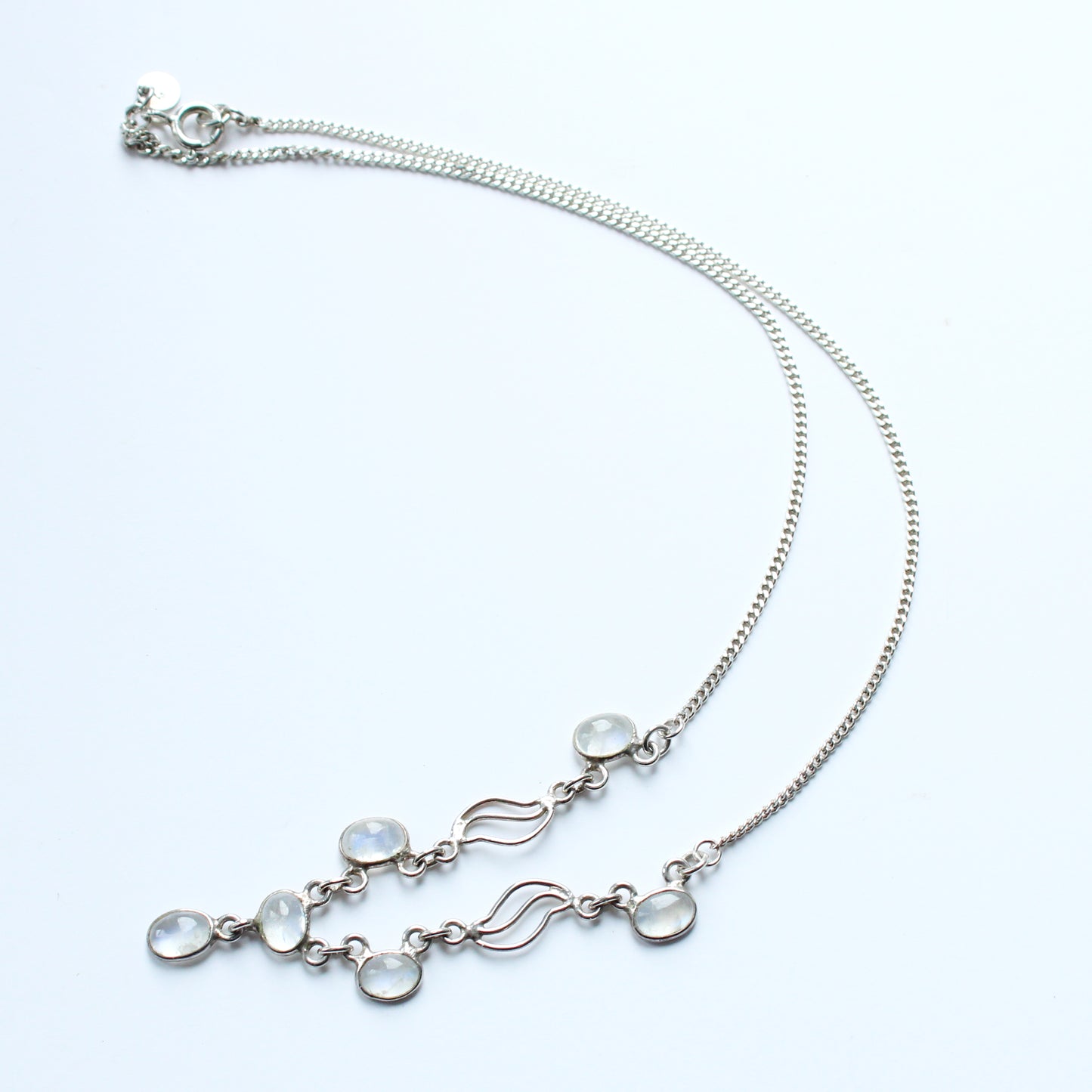 Solid Silver Moonstone Necklace
