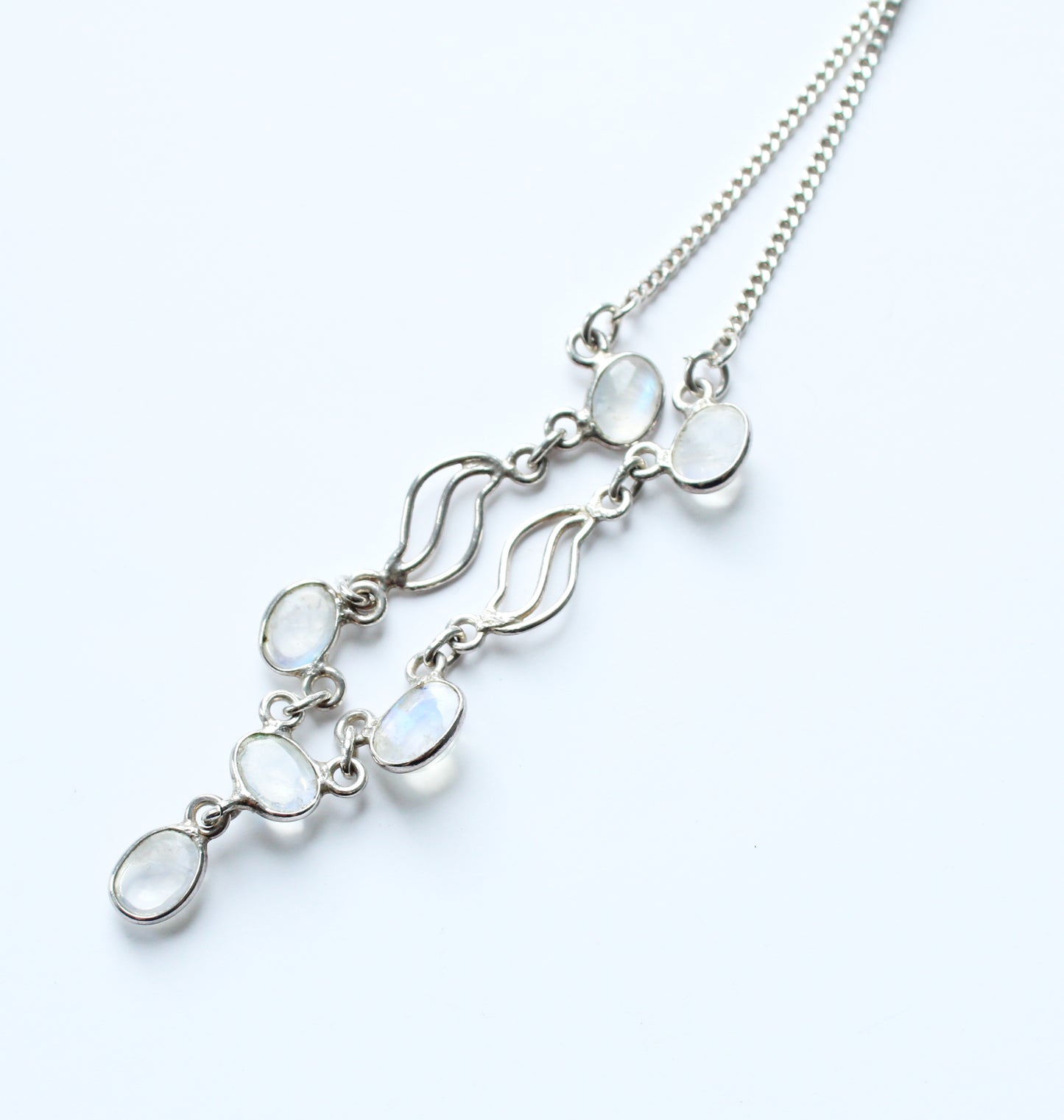 Solid Silver Moonstone Necklace