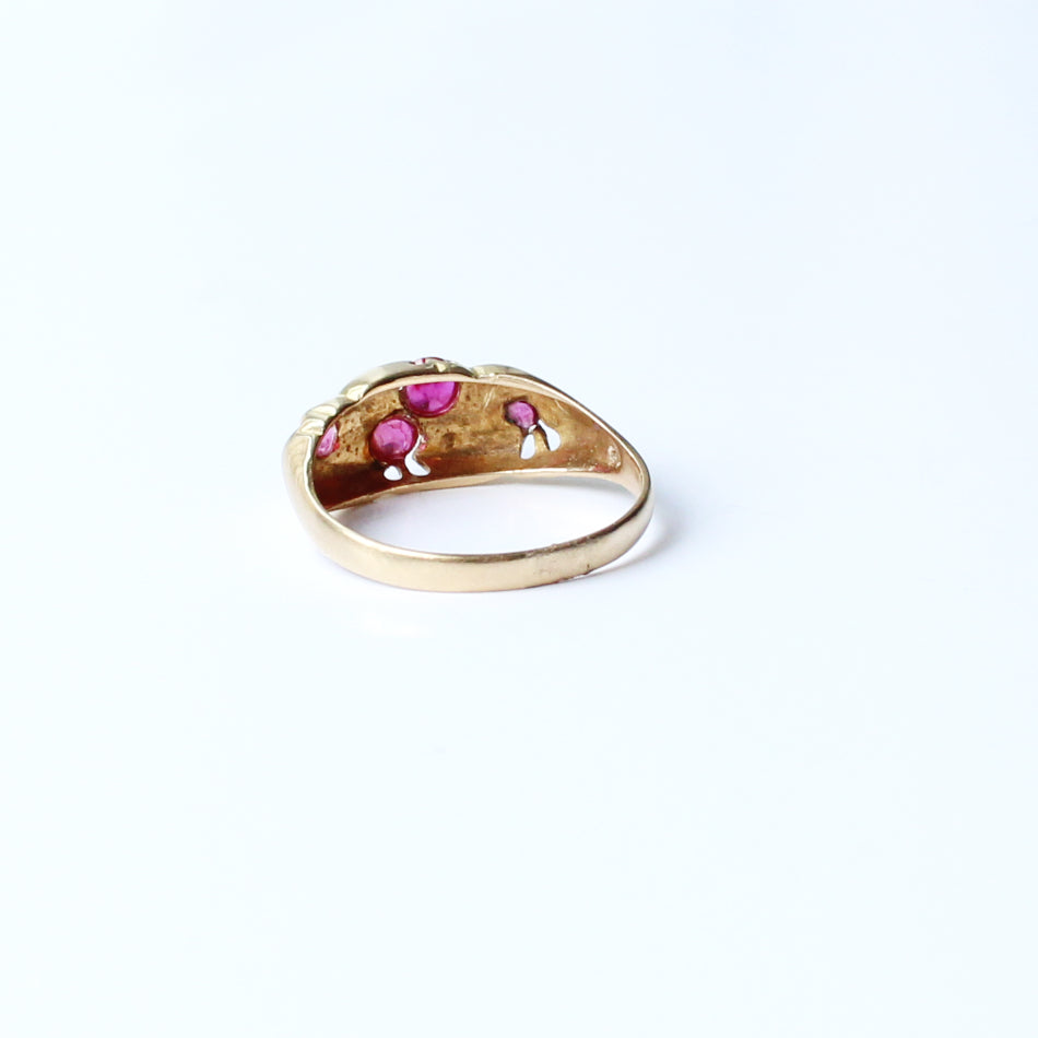 Victorian 18ct Ruby & Diamond Band