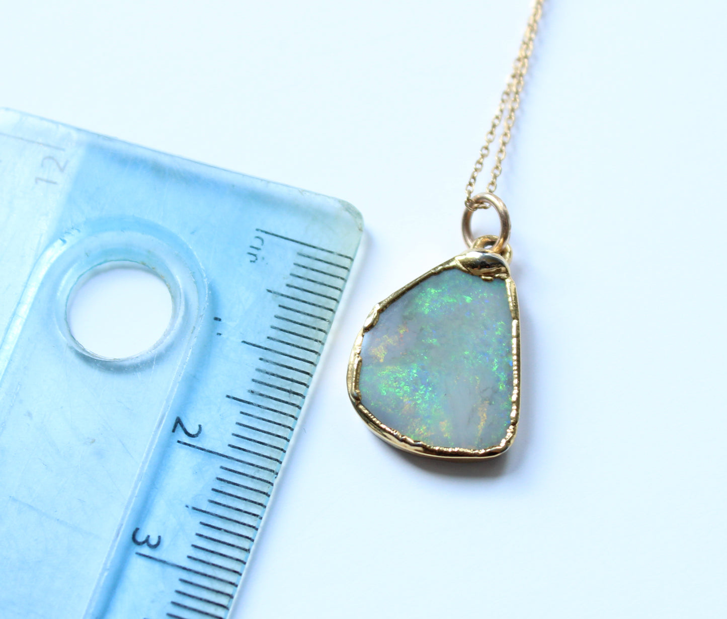 Black Opal Necklace with 9ct Chain