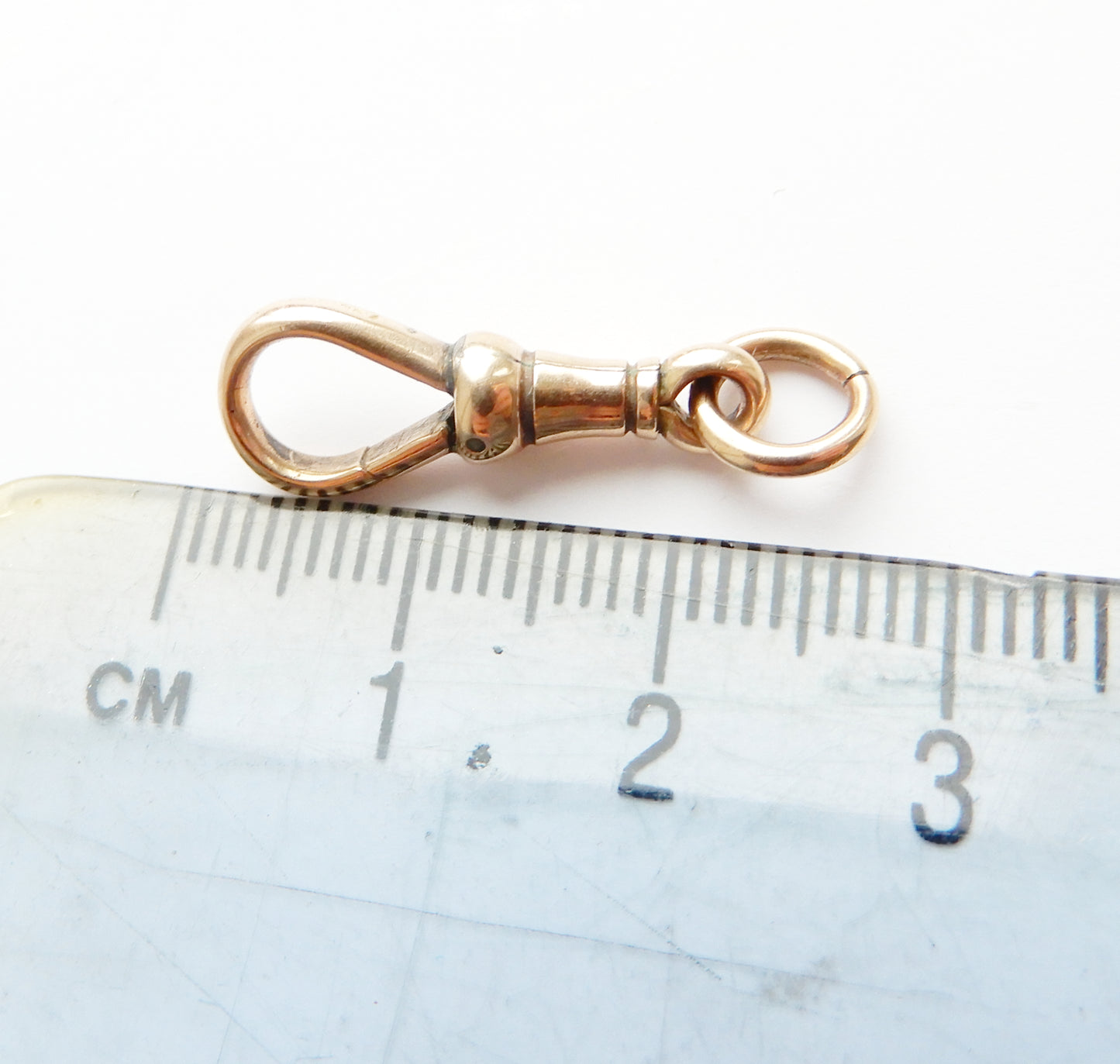 Antique 9ct Gold Dog Clip Charm Clasp (1.9grams)