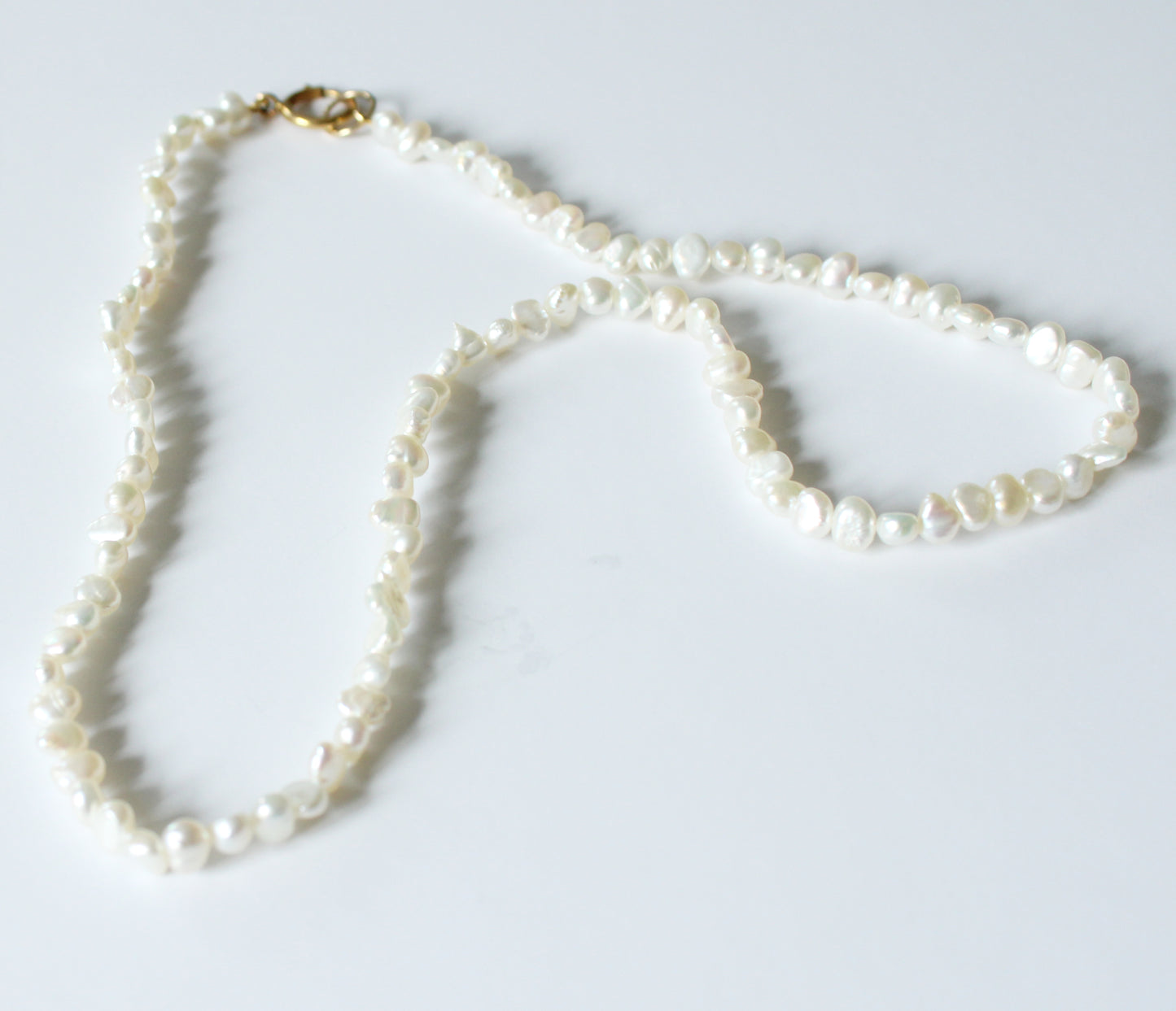 Vintage Sea Pearl Necklace with 9ct Bolt Ring Catch