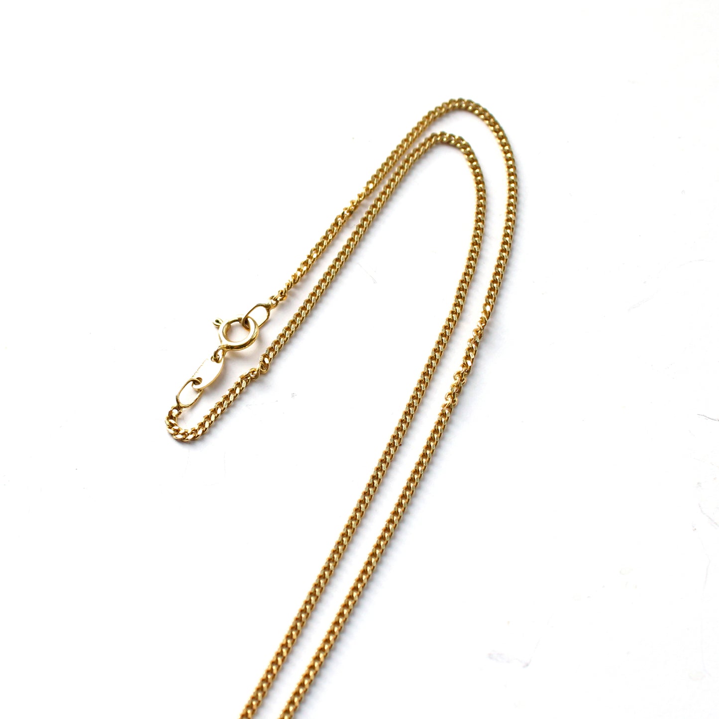 9ct Gold Emerald & Diamond Crescent Pendant with 9ct Gold Chain
