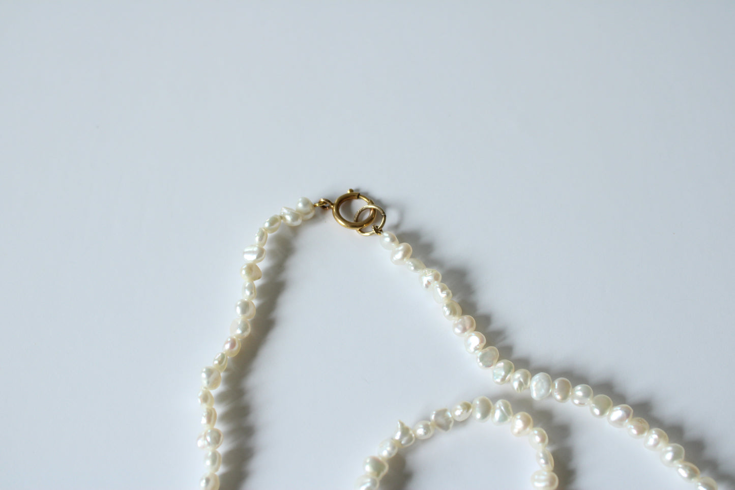 Vintage Sea Pearl Necklace with 9ct Bolt Ring Catch