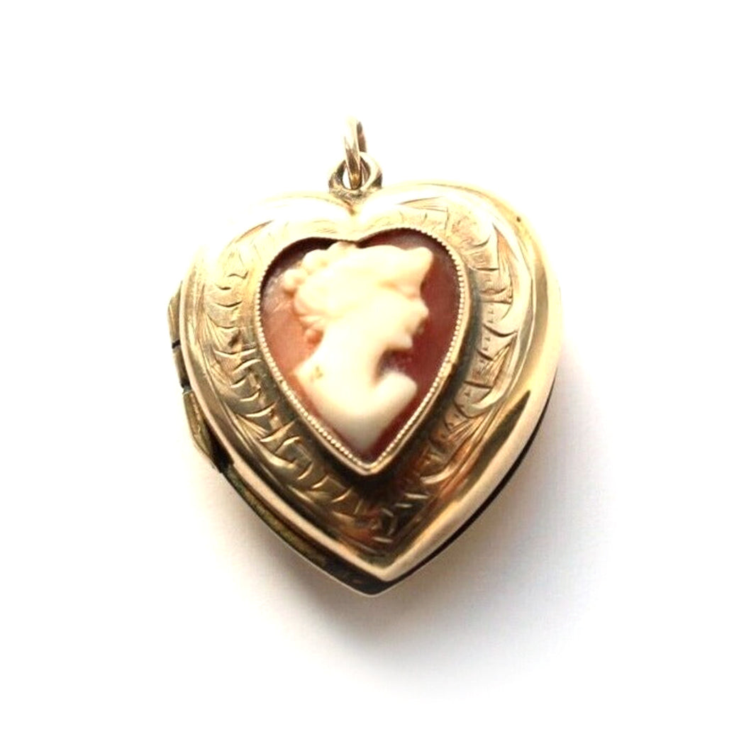 Antique 9ct Gold Back & Front Cameo Locket