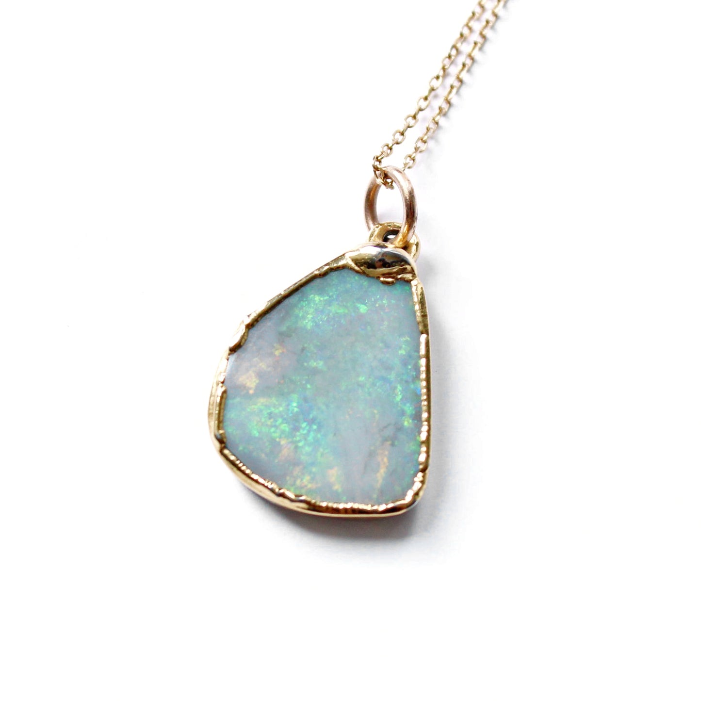 Black Opal Necklace with 9ct Chain