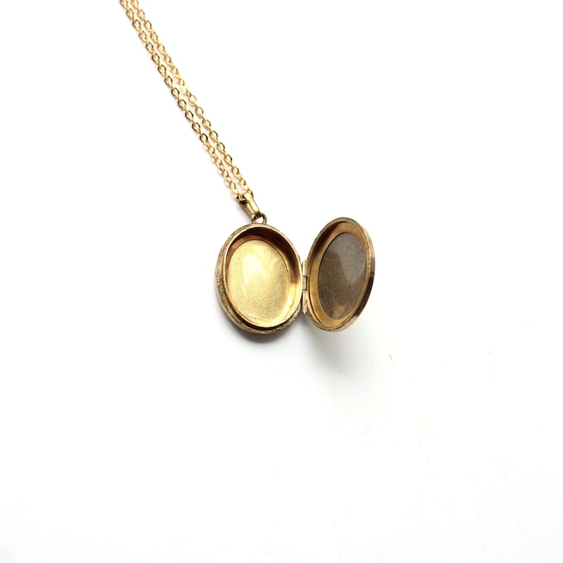 Vintage Rolled Gold Sunburst Locket with Chain