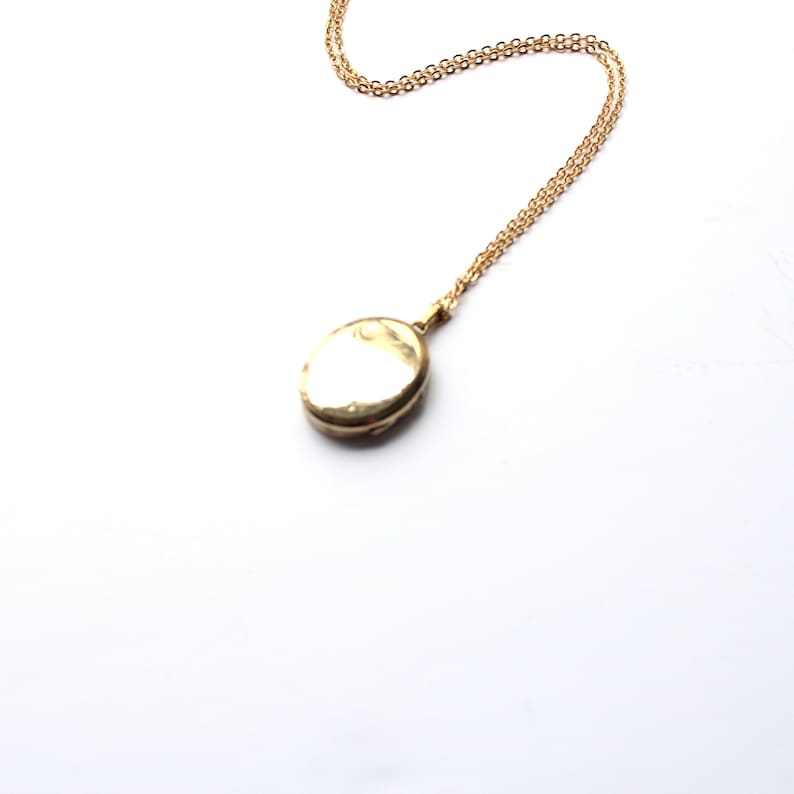Vintage Rolled Gold Sunburst Locket with Chain