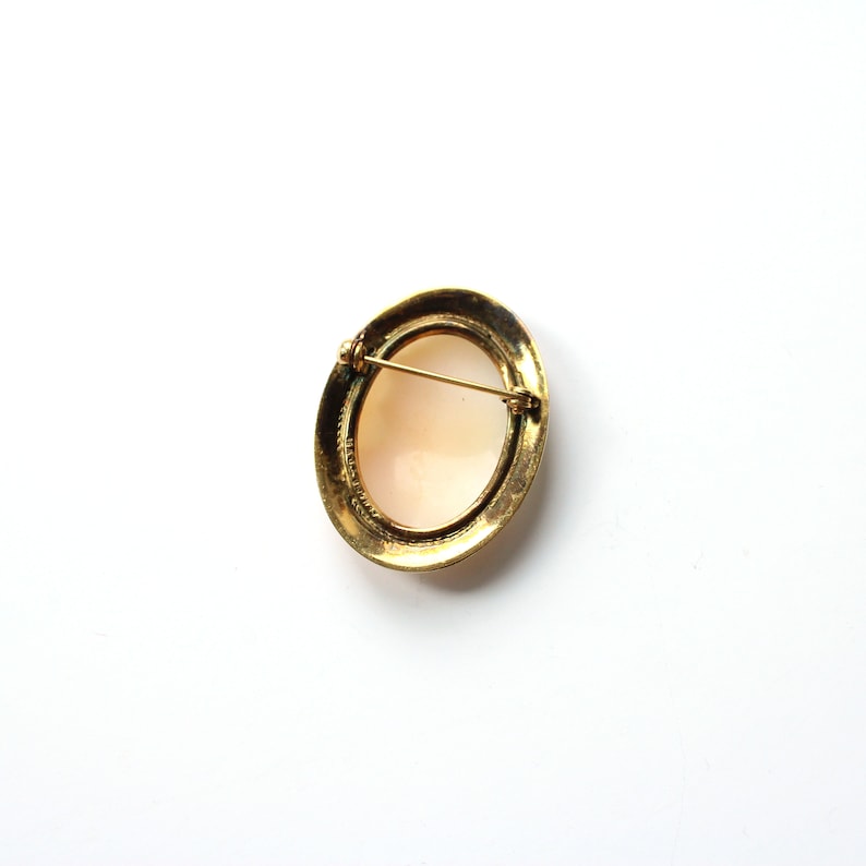 Antique Carved Shell Cameo in Rolled Gold