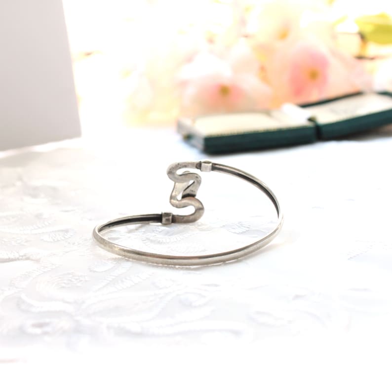 Vintage Sterling Silver Snake Bangle