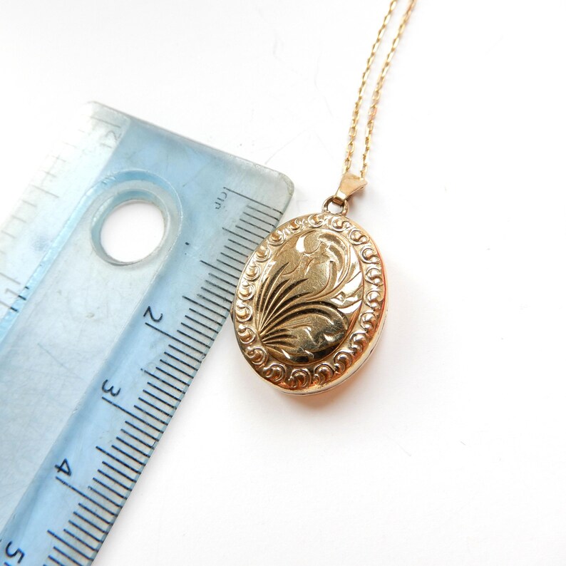Vintage Rolled Gold Locket with 925 Silver Chain