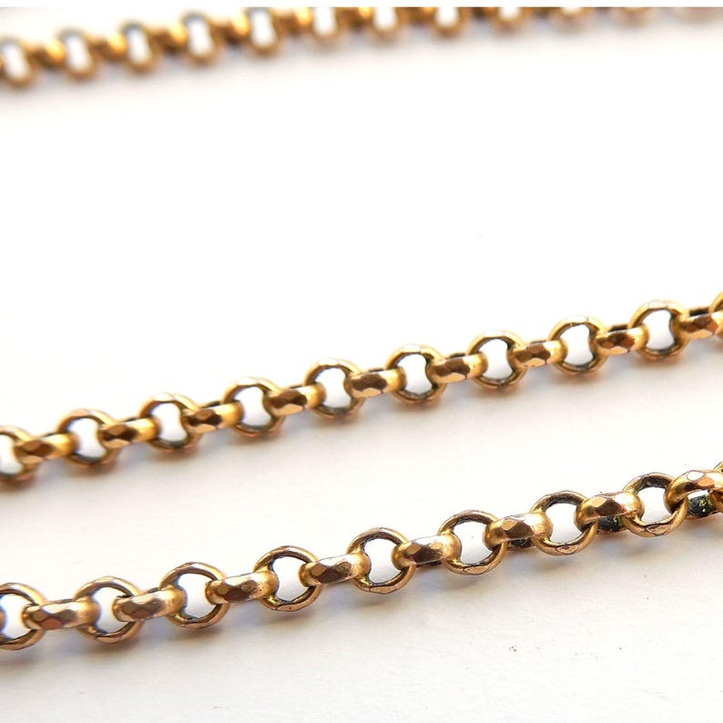 Vintage Rolled Gold Belcher Chain with Barrel Clasp 17inches (5.4grams)