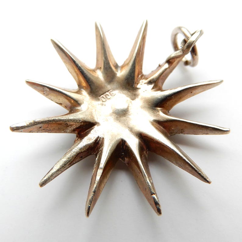 Victorian Silver Celestial Paste Star Pendant