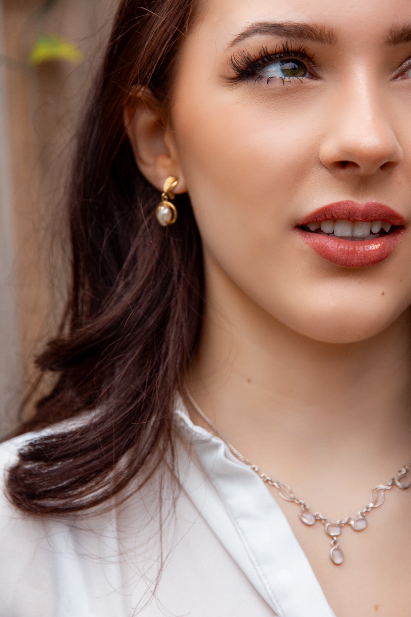 Solid Silver Moonstone Necklace