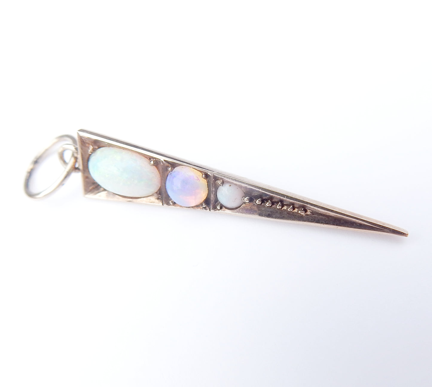 Unusual Victorian 9ct Gold Opal Pendant