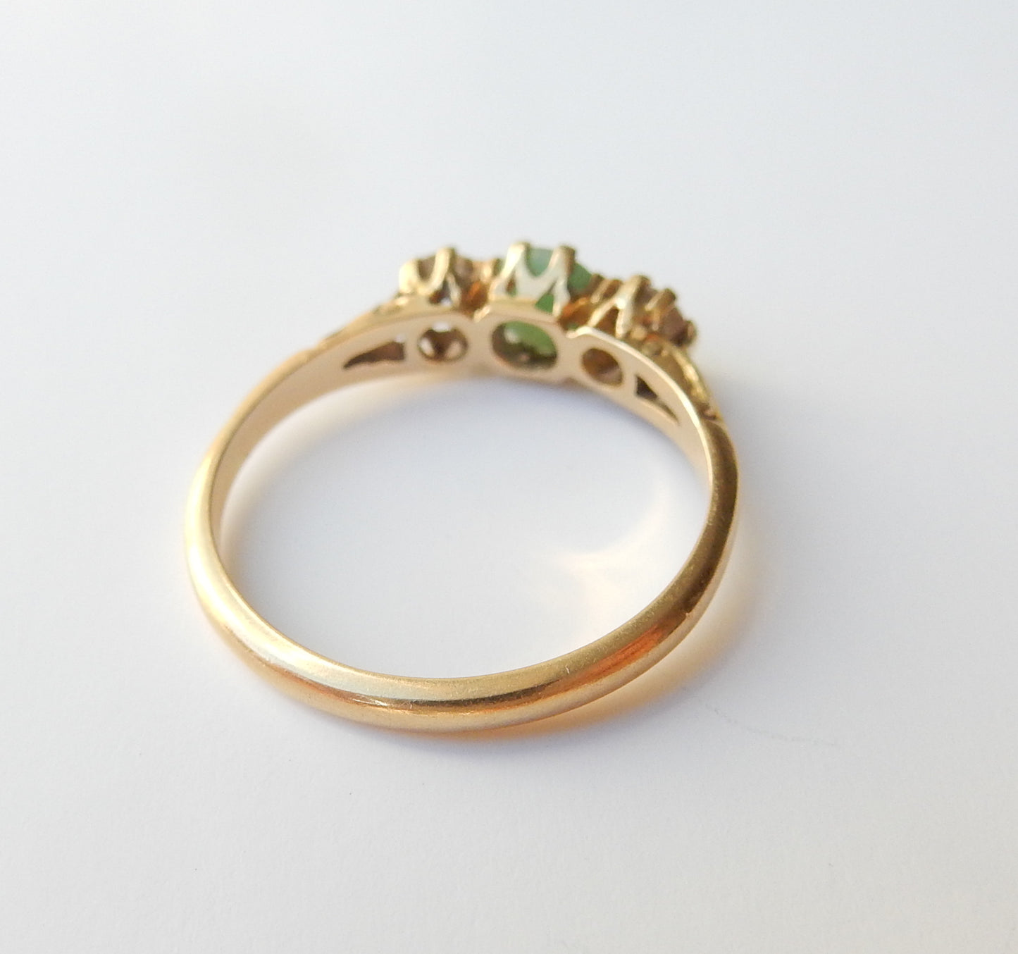 Antique 18ct Diamond & Jade Ring