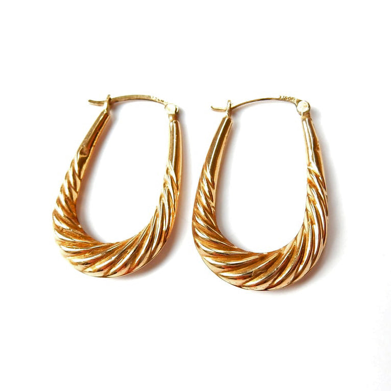 Vintage 9ct Gold Creole Earrings