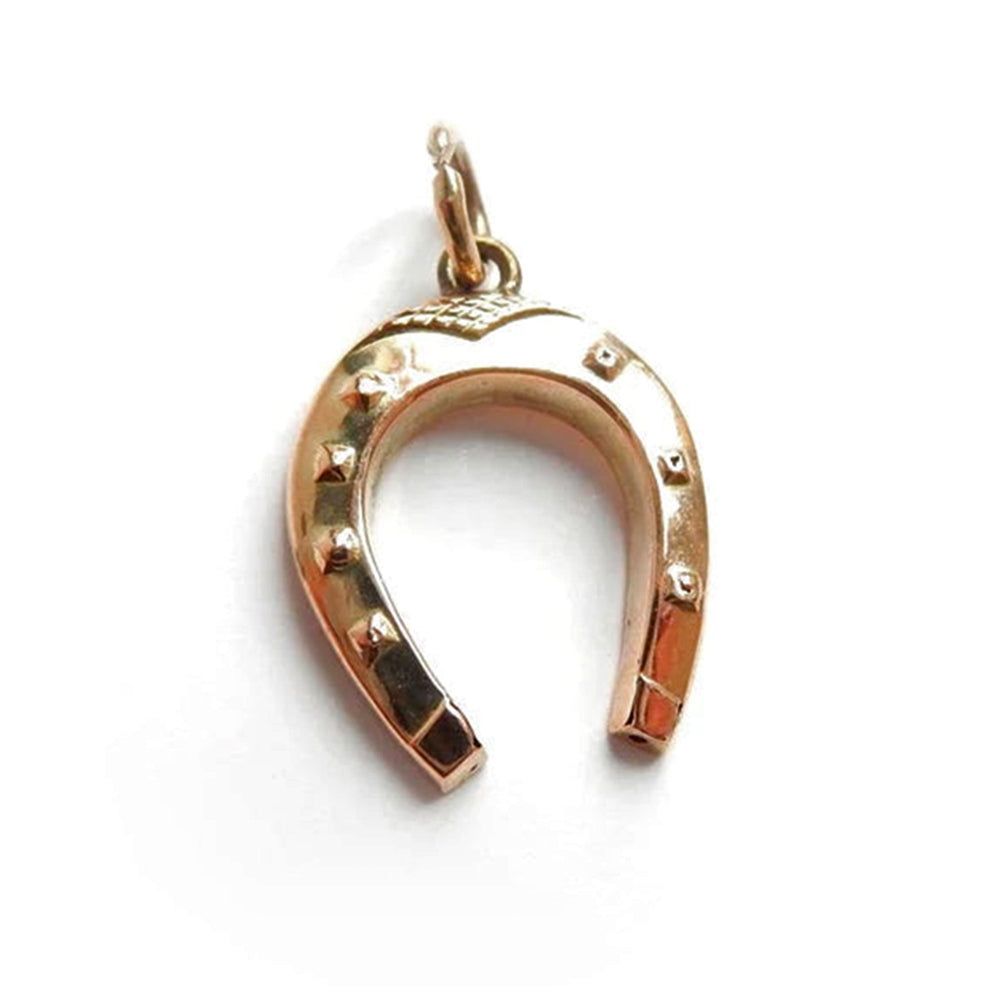 Vintage 9ct Gold Lucky Horse Shoe Charm (0.6grams)