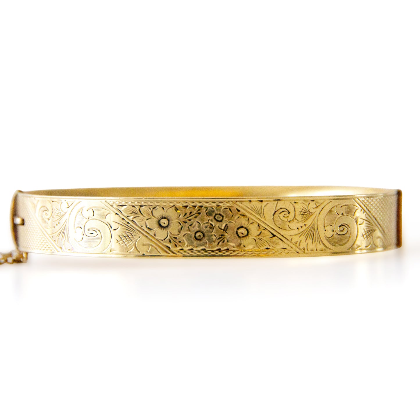 Antique 9ct Rolled Gold Hinged Bangle