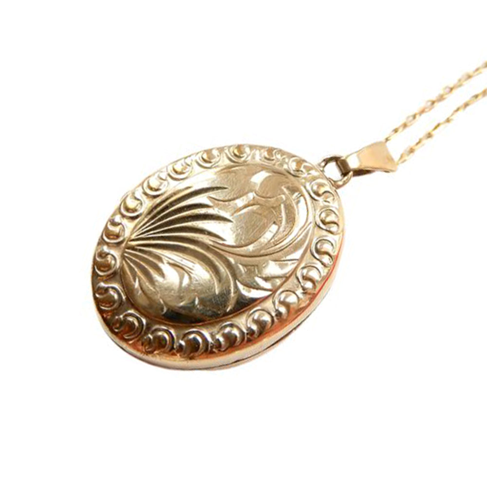 Vintage Rolled Gold Locket with 925 Silver Chain