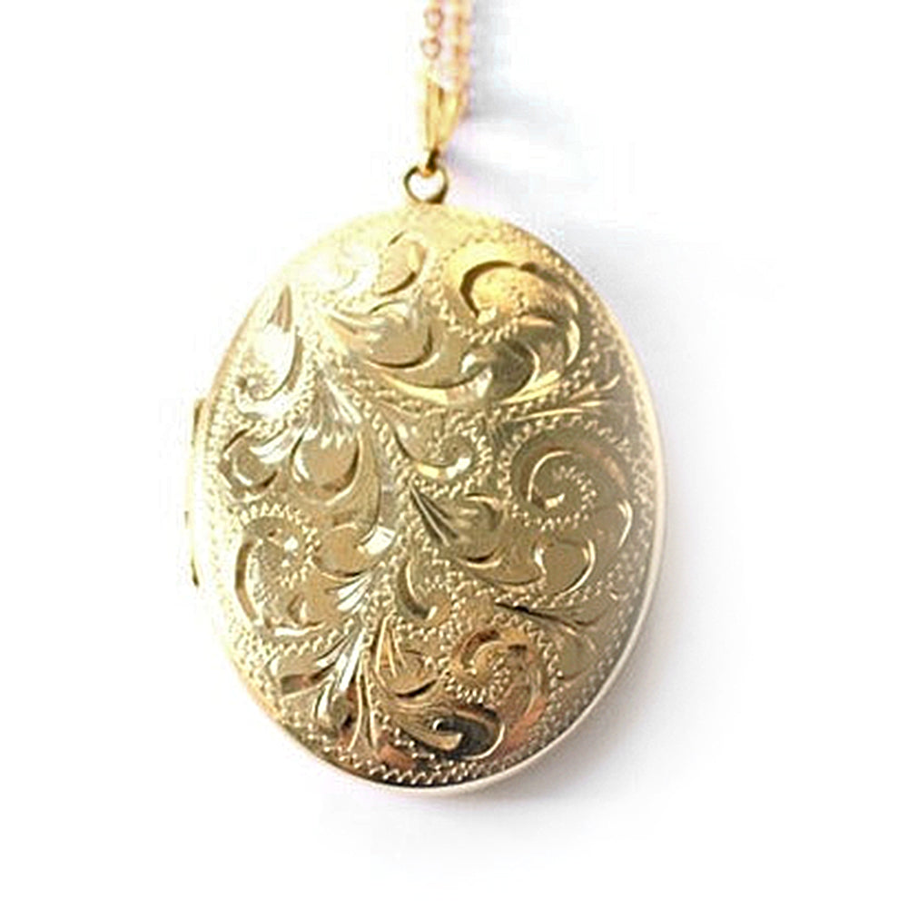 Vintage Rolled Gold Locket with Chain