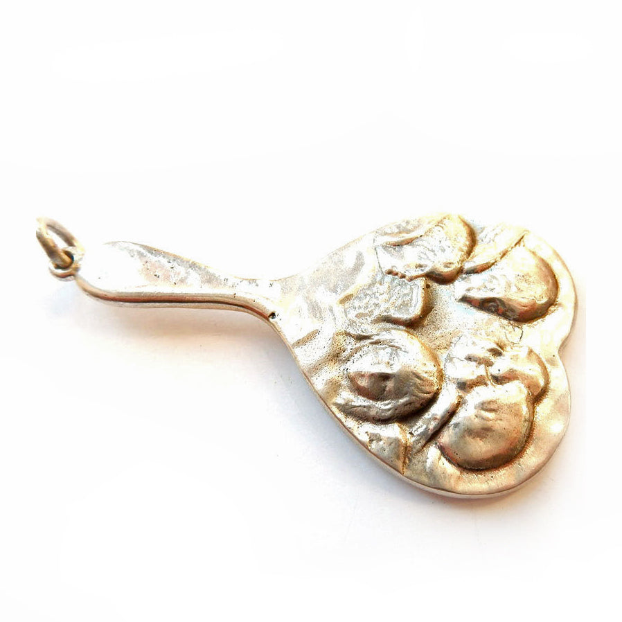 Vintage Sterling Silver Joshua Reynolds Angels Mirror Chatelaine Pendant (19.2grams)