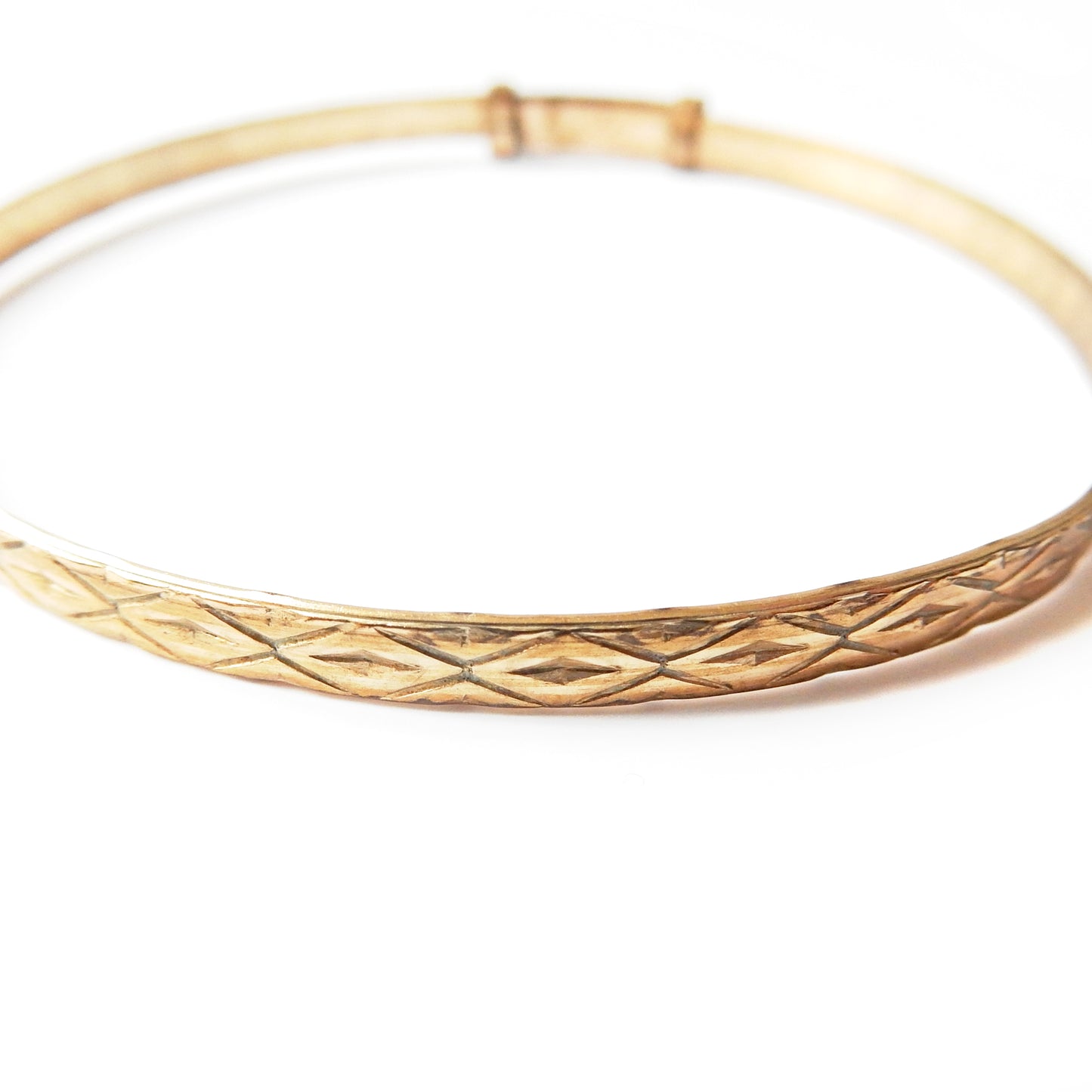 Vintage 9ct Rolled Gold Expandable Bangle Bracelet