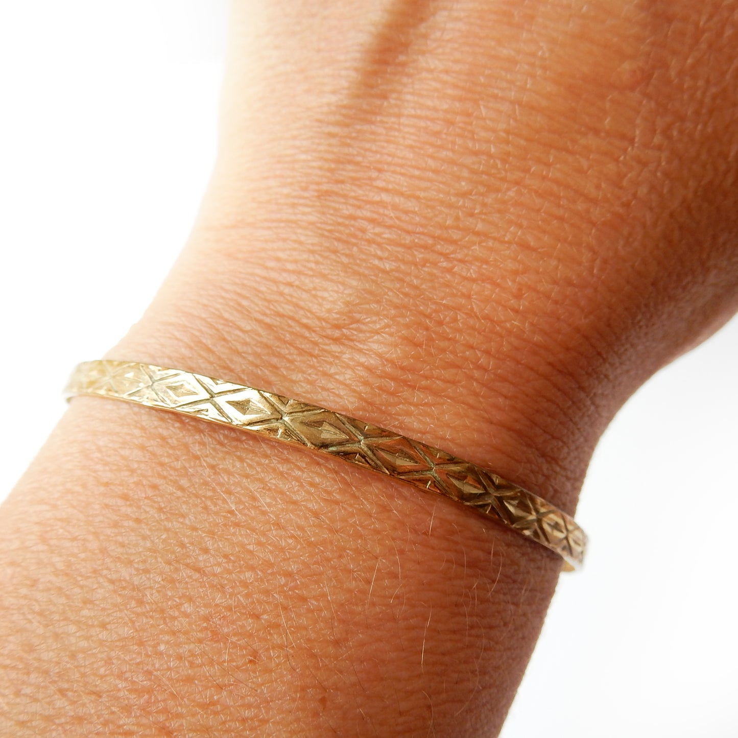 Vintage 9ct Rolled Gold Expandable Bangle Bracelet