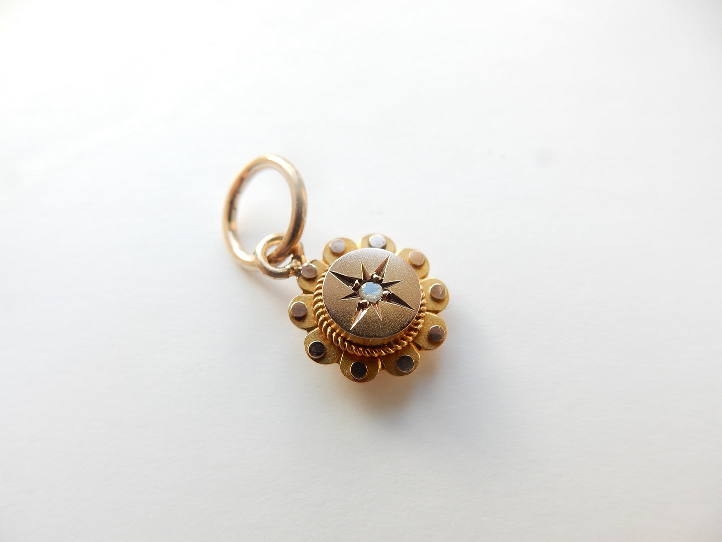 Victorian 9ct Gold Diamond Star Pendant