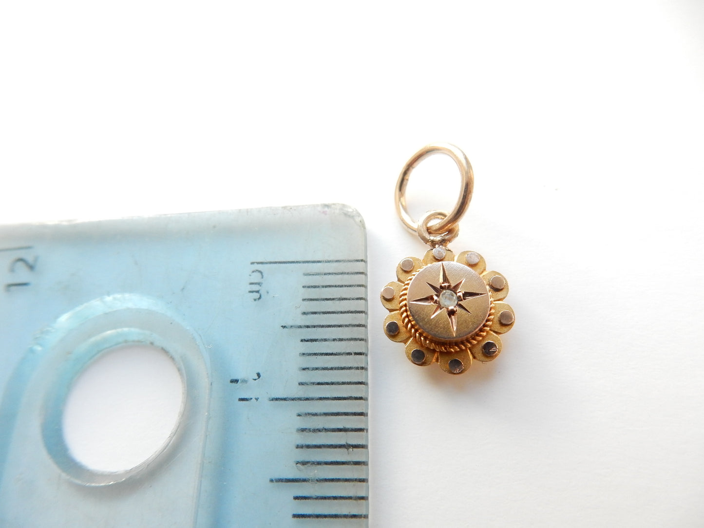 Victorian 9ct Gold Diamond Star Pendant