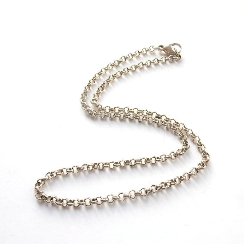 Vintage Sterling Silver Belcher Chain 16" (9.6grams)
